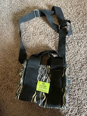 BDG Black Messenger vBag with Neon Green Patch